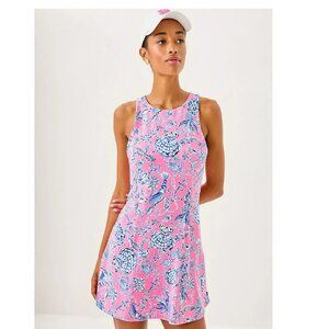 🦄NWT Lilly Pulitzer UPF 50 Luxletic Westley Dress Rousseau Barefoot PinK Large
